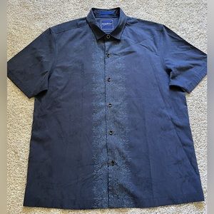 Tommy Bahama Limited Edition Mens Blue Silk Blend Hawaiian Camp Shirt Size Large